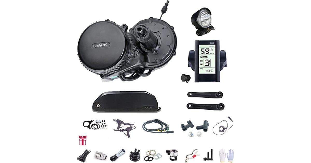 Bafang 48V (works with both 13S and 14S batteries) 1000W BBSHD Ebike Kit  (~1500W max) Mid Drive Kit With Battery Pack Option